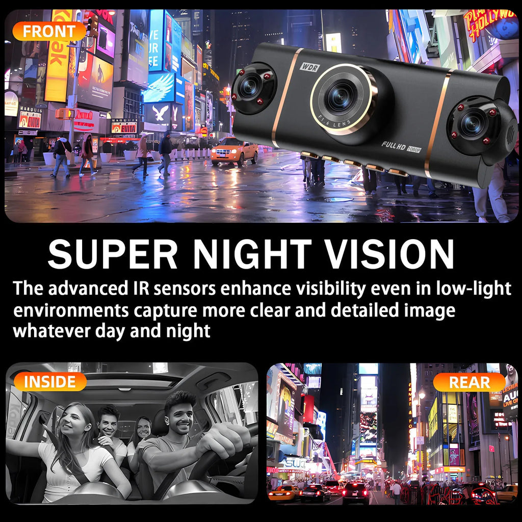 Wifi-4 Lens 360 Degree Dash Cam For Cars Car DVR 1080P 4-Channel Front Camera Video Recorder Rear View Camera Night Vision