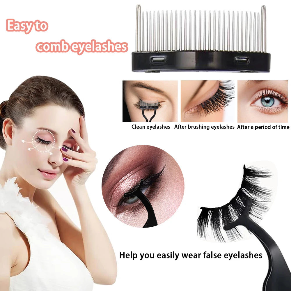 7/15pcs Eyelash Curler Set With Replacement Pads For Women Eyelashes Curling Tweezers Clips Lash Mascara Wands Brush Makeup Tool