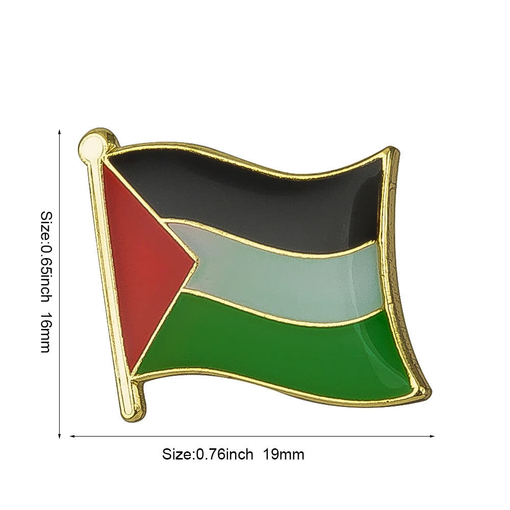 Palestine National Flag Embroidered Iron on Patches for Clothing Metal badges PT0130-3
