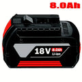 Original NEW For BOSCH 18V BATTERY GBA 18V 8.0Ah 18V Professional GBA GSR GSB BAT609G BAT622 BAT618G w/Fuel Guage