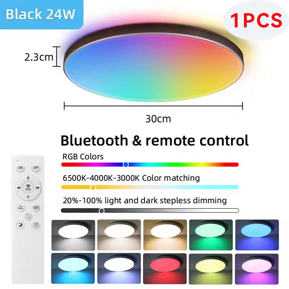 Remote LED Ceiling Lamp Dimmable  40W 50W 60W