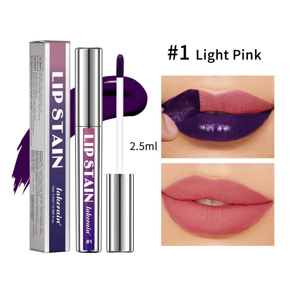 Peel Off Lip Stain Gloss 3 Colors Long Lasting Waterproof Non-stick Cup Lip Glosses Transfer Proof Natural Pink Lip Stain Makeup