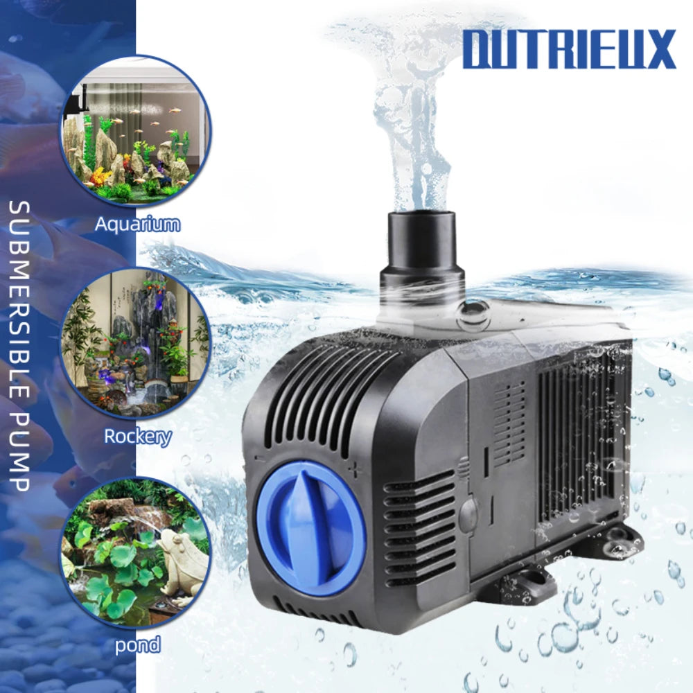 Ultra-Quiet HJ series 500—3000L/H Submersible Water Fountain Pump Filter Fish Pond Aquarium Water Pump Tank Fountain