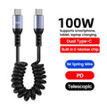 66W 100W Type C TO Type C Cable For iPhone 15 Huawei Xiaomi Samsung