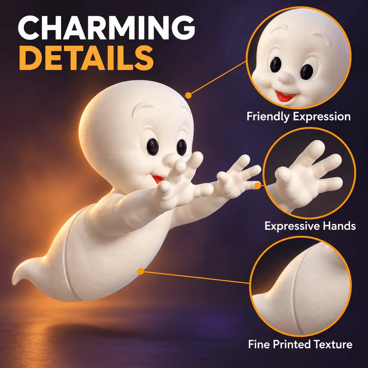 3D Flying Glass Ghost Decoration