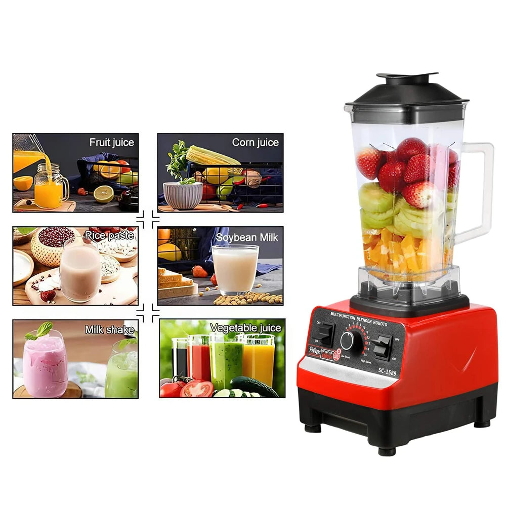 2 IN 1 Electric Blender 2000W Professional Mixer Juicer Smoothie