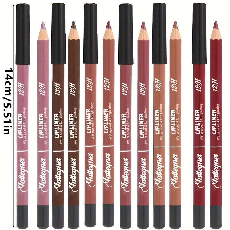 6 Color Velvet Matte Lip Liner Set - Long-Lasting Versatile Shades