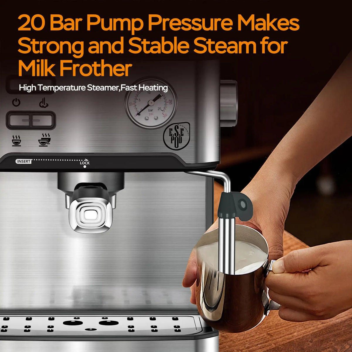 Espresso Machine 20 Bar Professional Compact Household Coffee