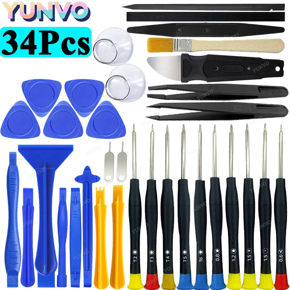 Professional Mobile Phone Repair Tool Kit, Precision Screwdriver Set for iPhone Android, Multi-Function Disassembly Opening Tool