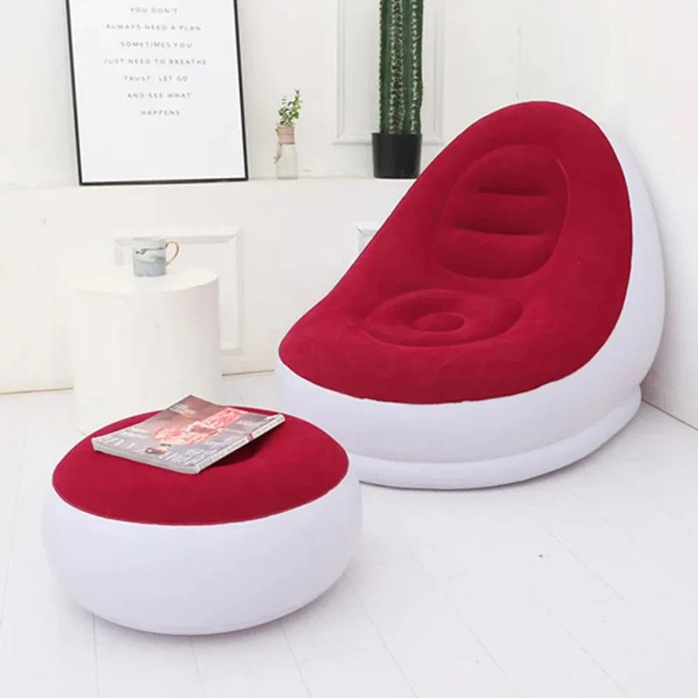 Lazy Inflatable Lounge Chair for Adults Folding Portable