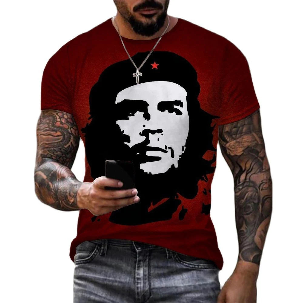 Che Guevara 3D Print T-Shirts Summer Men Women Casual Fashion Streetwear Oversized Short Sleeve T Shirt Male Tees Tops Clothing