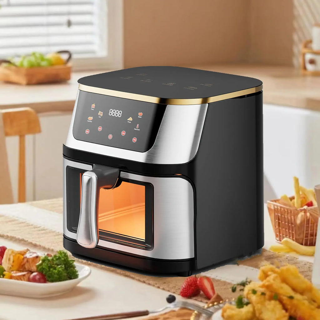 8L Air Fryer Stainless Steel Visible Large Ccapacity Electric Oven