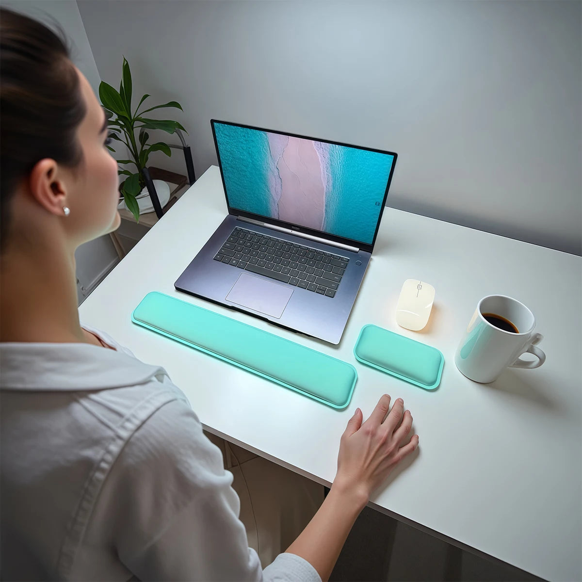 Wrist Rest for Keyboard and Mouse, Computer Ergonomic Wrist Support Pad