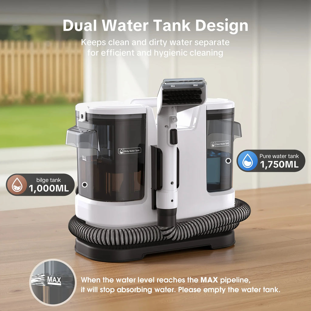 Lubluelu V8 Instant Heated Function Carpet Cleaner Machine 15Kpa