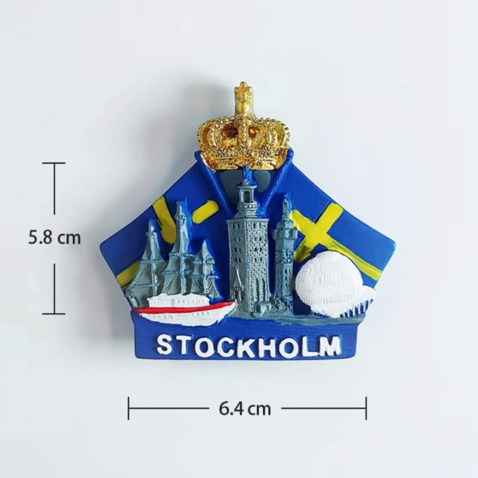 Sweden Amorous Feelings Fridge Magnets Tourist Souvenirs Crafts Refrigerator magnet Decoration Articles Handicraft Gifts