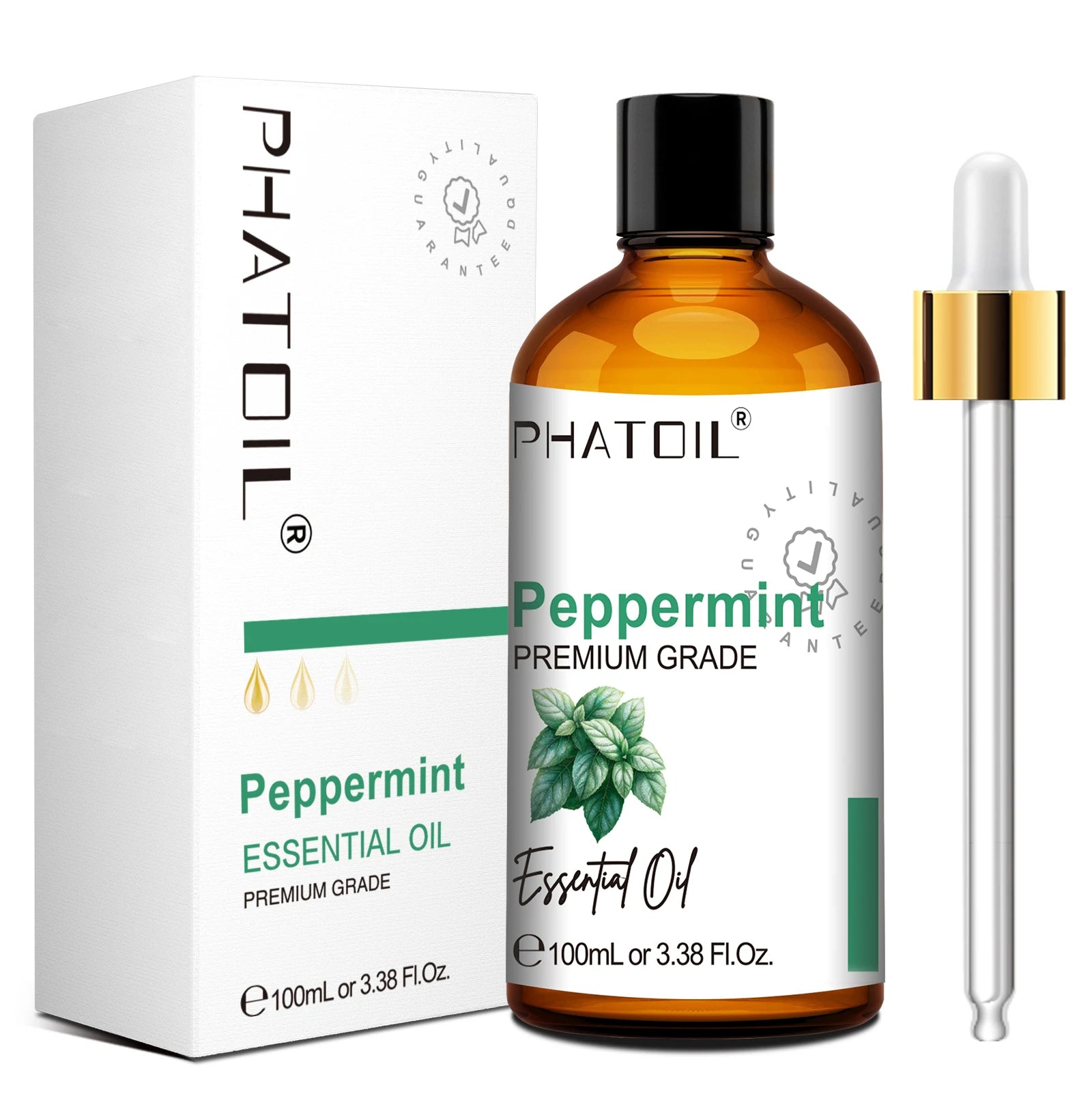 PHATOIL 100ml(3.38 fl.Oz) Eucalyptus Peppermint Tea tree Vanilla Bergamot Aromatherapy Essential Oil For Diffuser,Candle Making