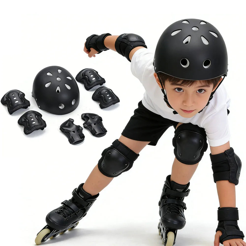 Kids Bike Helmet, Toddler Helmet for Youth Adult, Knee Pad Elbow Pad Wrist Guard Protective Gear Set for Bike