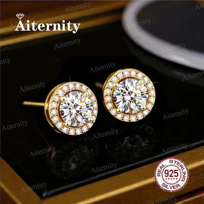 100% Earrings Moissanite for Women Pass Diamond