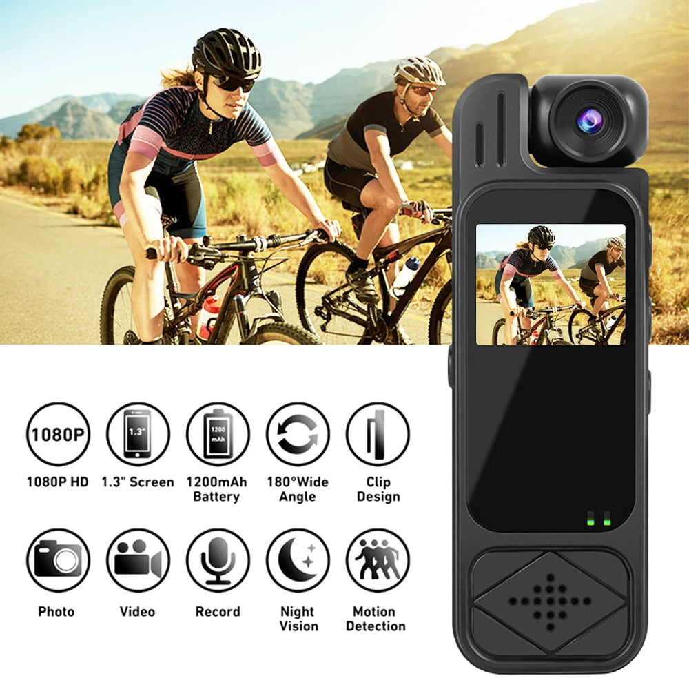 Mini Body Camera 1080P HD Sports Camera Infrared Night Vision