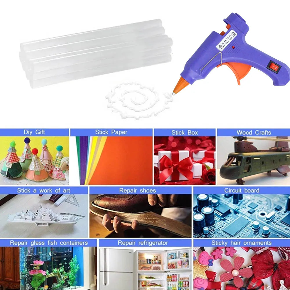 Hot Melt Glue Gun DIY Household, Mini Hot Glue Gun, 20W Electric Repair Tools Use 7mm Glue Stick, For Home Repairs