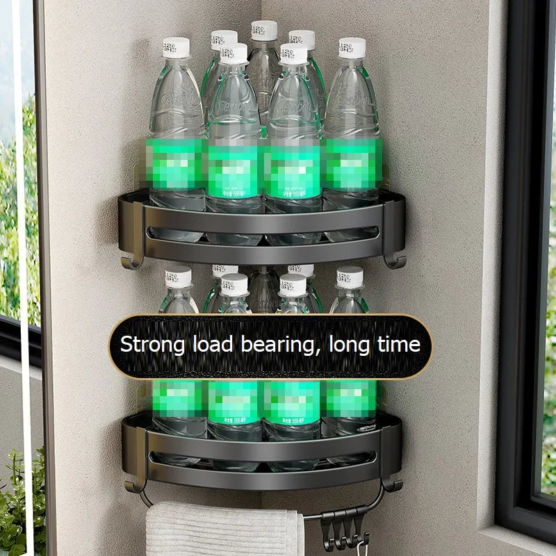 Bathroom Shelf over the Toilet No Drill Wall Mounted Shower Corner Storage Shelves Shampoo Rack Bathroom Hardware Accessories