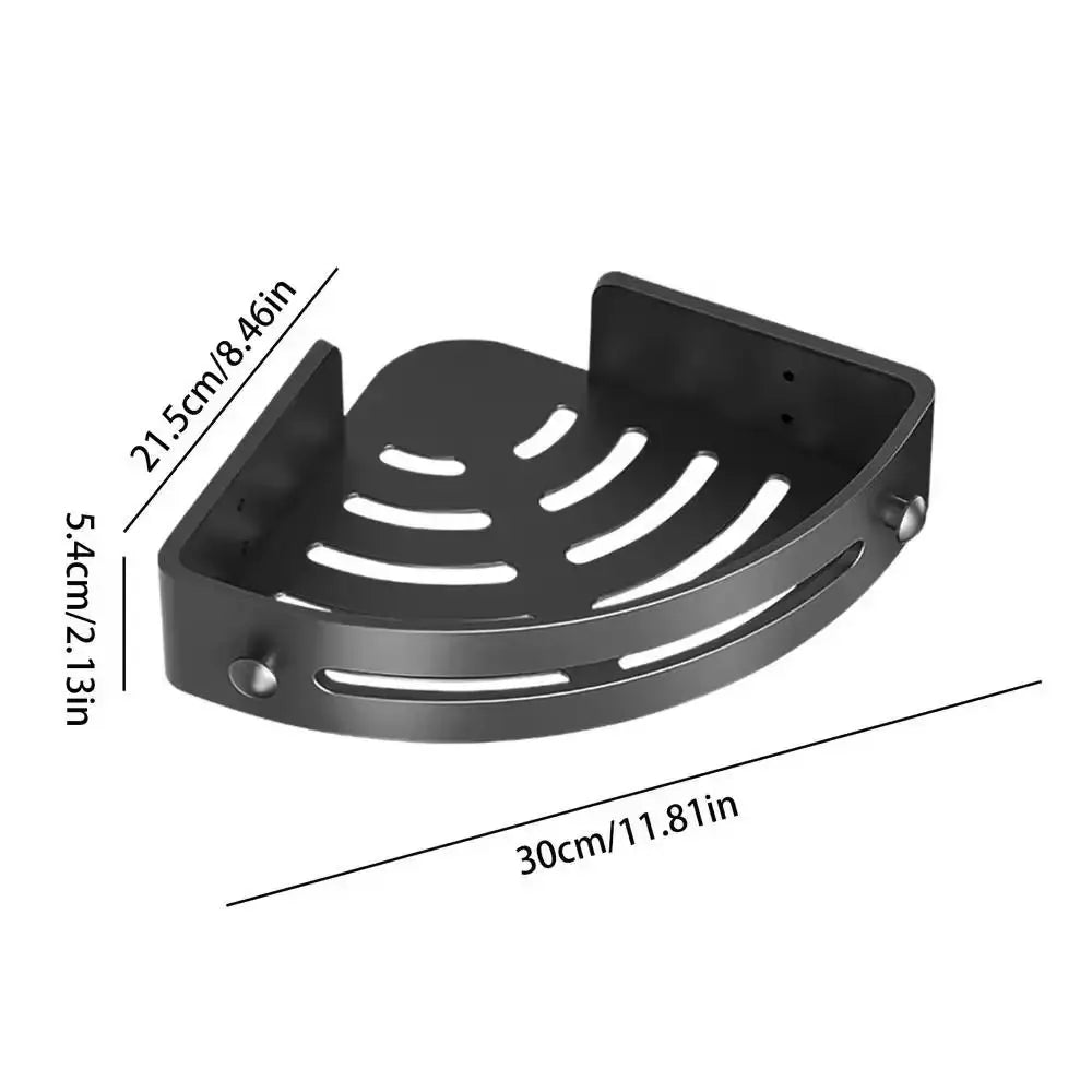 1/2/3Pcs Durable Punch-free Bathroom Shelves Wall-mounted Large Capacity Bathroom Corner Shelf Triangle Save Space Soap Rack