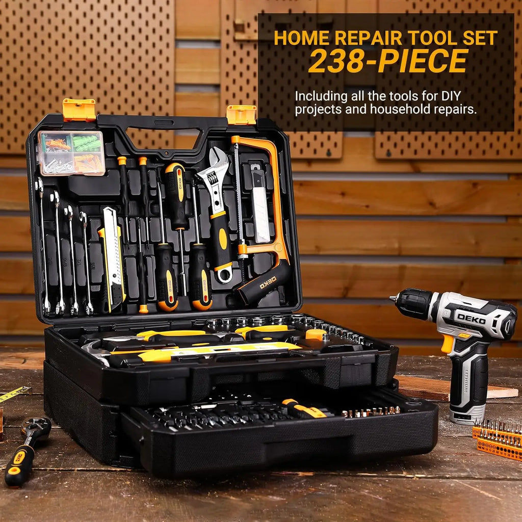 DEKO Home Mechanic Toolbox with 12V Power