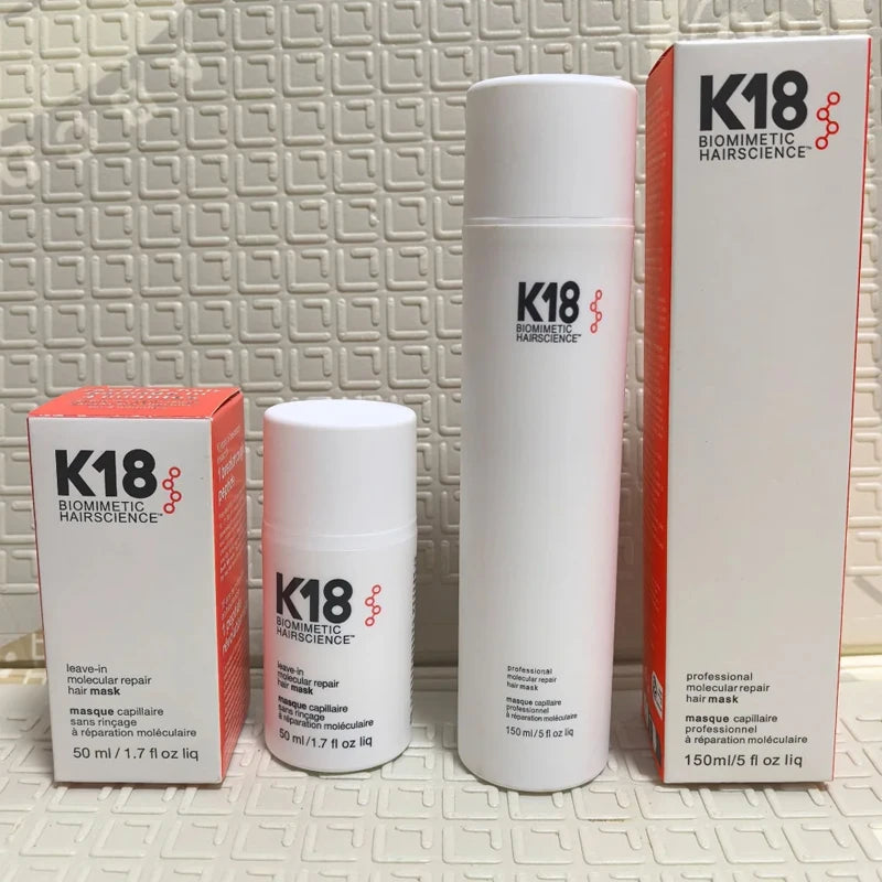 New 50ml 150ml K18 Leave-In Molecular Repair Hair Mask Deep Conditioning Keratin Treatment Soften Hair Smooth Healthy Hair Care