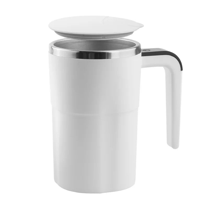 380ML Automatic Magnetic Stirring Mug with Lid Stainless Steel Waterproof USB