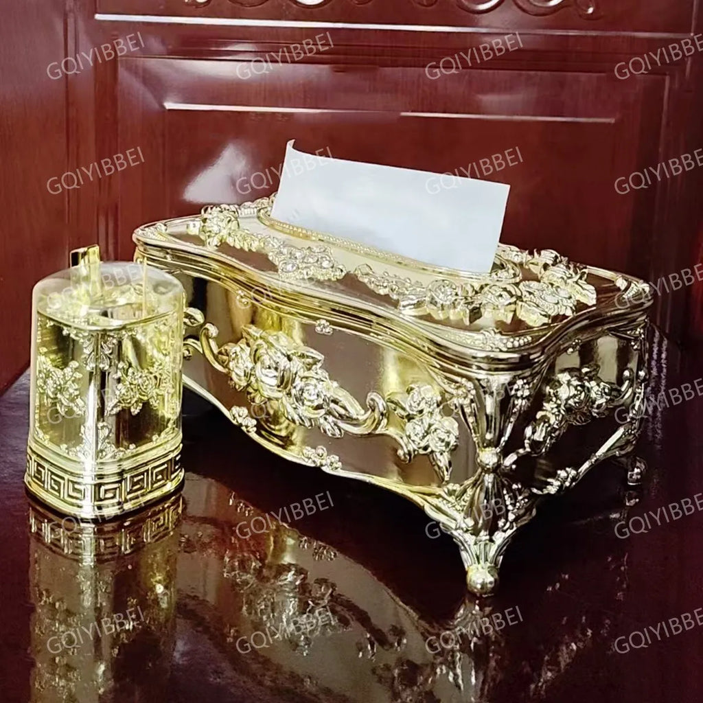 European Desktop Decoration Storage Box Kitchen, Living Room, Office, Dining Room, Hotel Tissue Box/Toothpick Holder