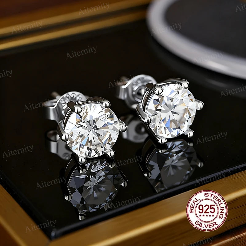 100% Earrings Moissanite for Women Pass Diamond