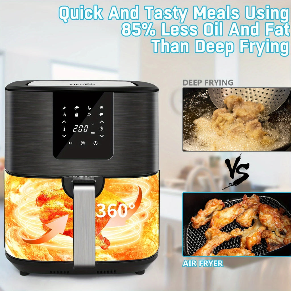 KitCook Large Air Fryer, 1500W 7QT AirFryer Cooker,