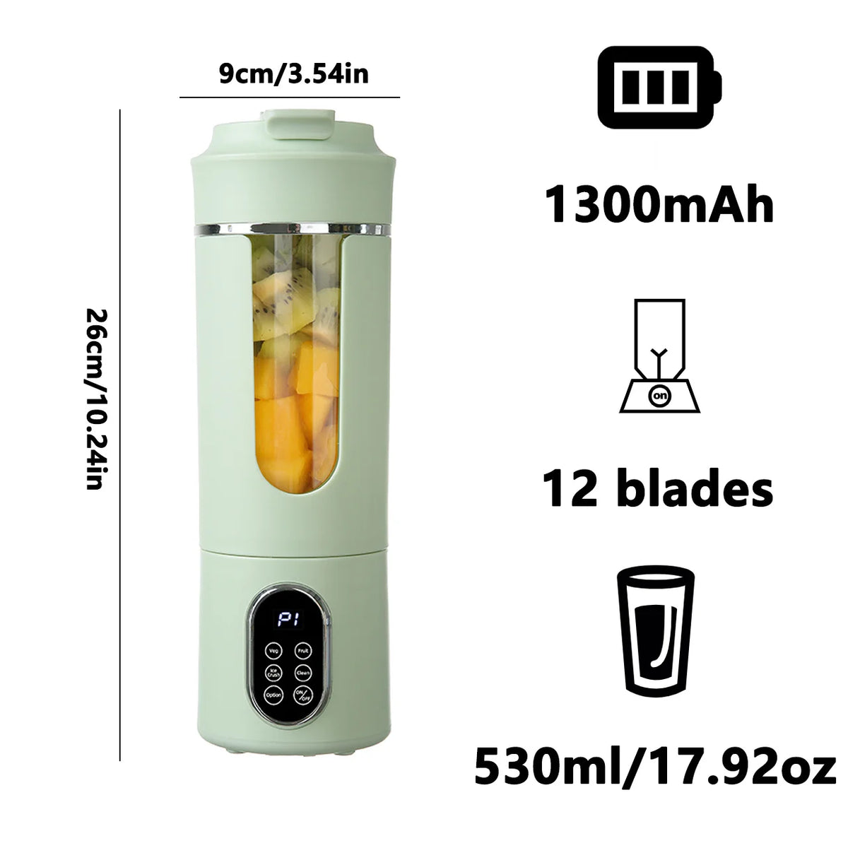 New 530ml Portable Juicer Wireless USB Charging