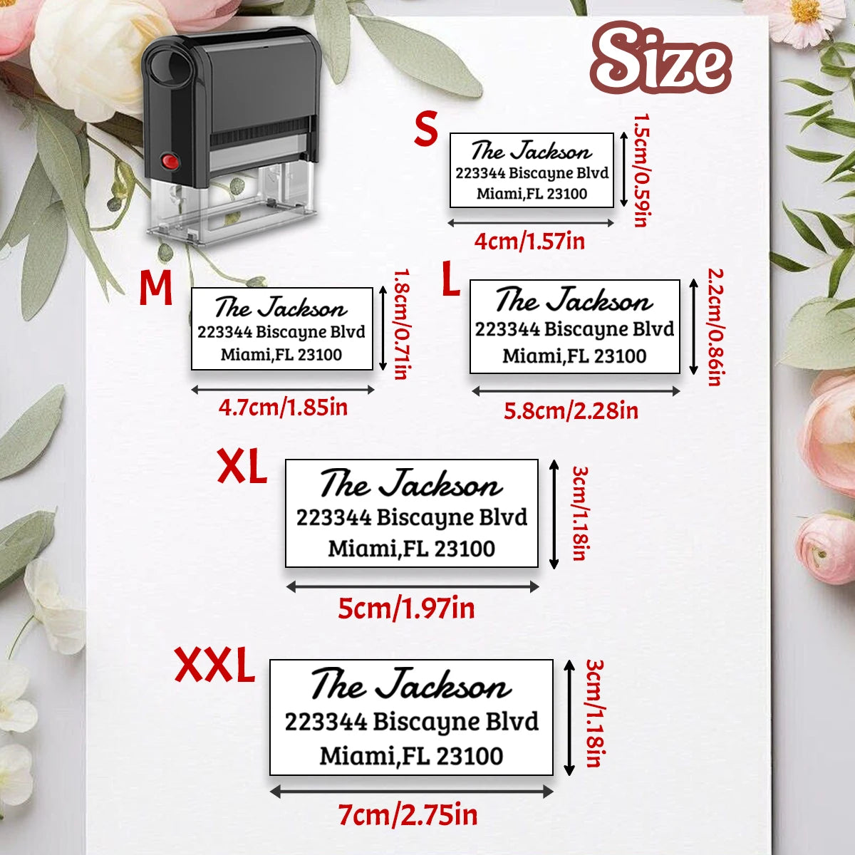 Custom Address Stamp, Return Address Stamps Self Inking Personalized