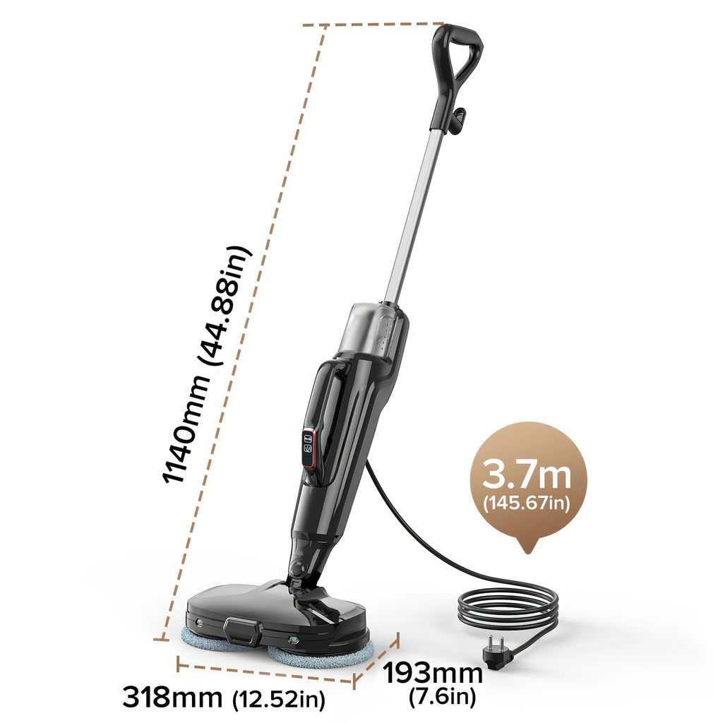 Lubluelu 1580W 6 in 1 Steam Mop Steam Cleaner Steam Broom Cleaner Electric Steam Mop Removes Stubborn Stains with 500ML Tank.