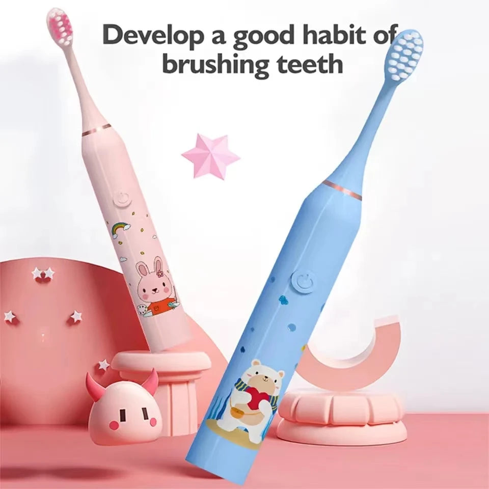 Children's Clean Sonic Electric Toothbrush Cartoon