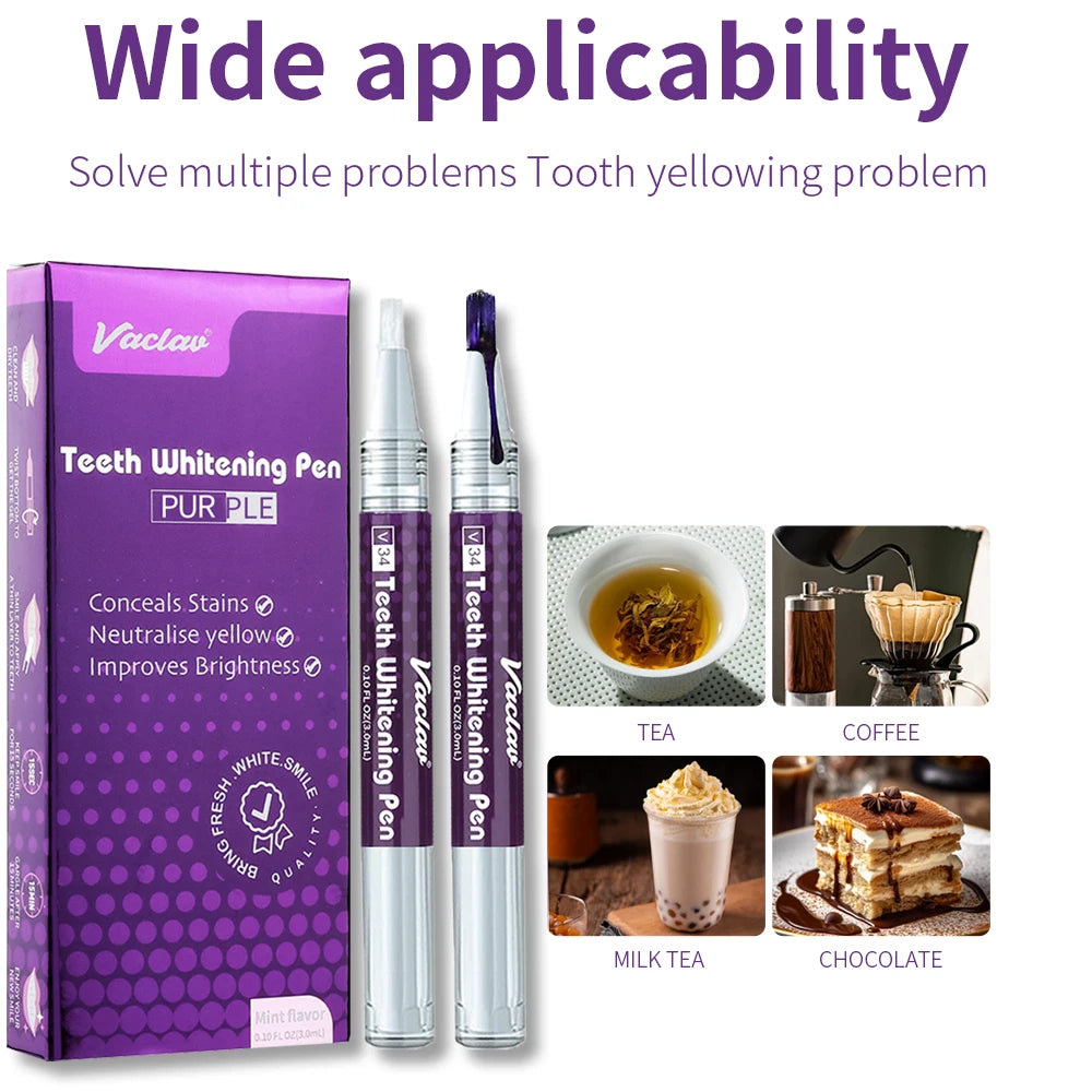 Purple Teeth Whitening Gel Pen Color Correction