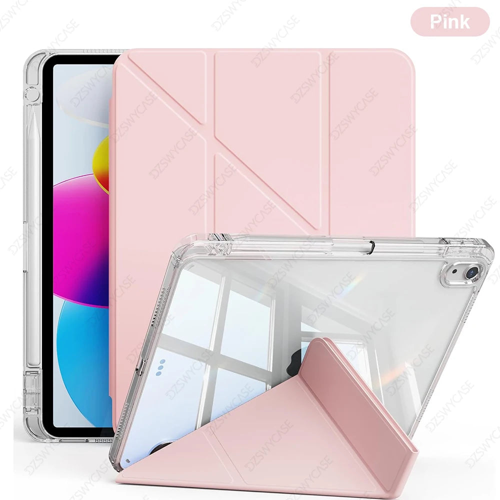 Case for iPad 10th 10.9 A16 11th Gen, Air 11 M2 3 4 air 10.9, Pro 11 M5, 9/8/7th 10.2, 5/6th 9.7, mini 6/7 Y-Shaped Stand Cover