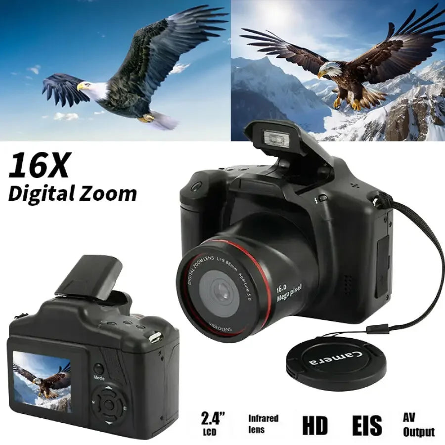 4K Digital Photography Camera 16MP Camcorder  Vlog Video Recorder