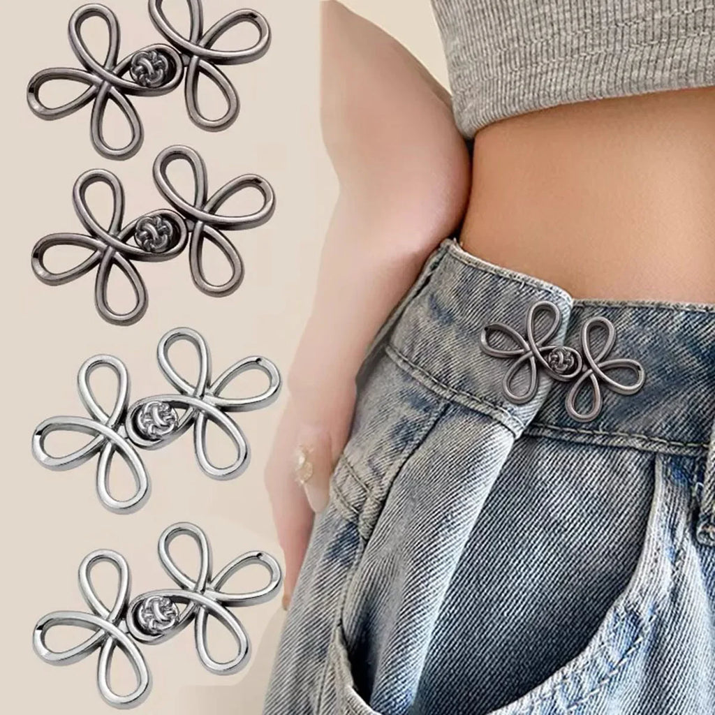 Clover Adjustable Metal Waist Button Fasteners No-Sew