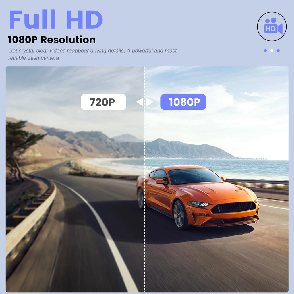 Podofo 3.16 inch 1080P Car DVR Camera Dual Recording HD Car Recorder With Motion Detection Night Vision Support TF Card
