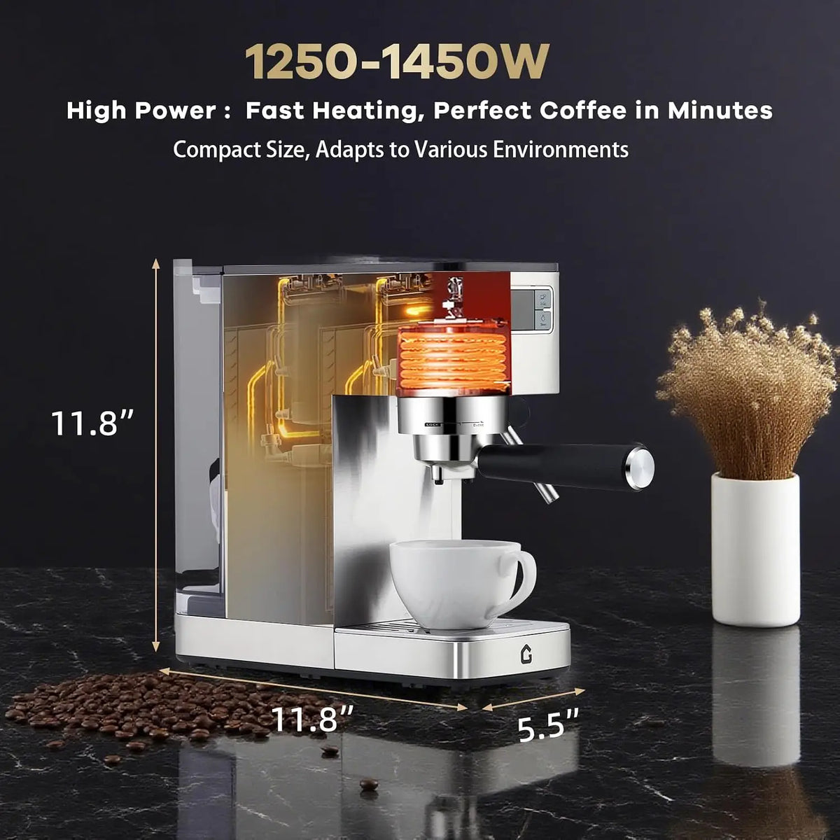 Tacleekii Espresso Machine 20 Bar Coffee Maker