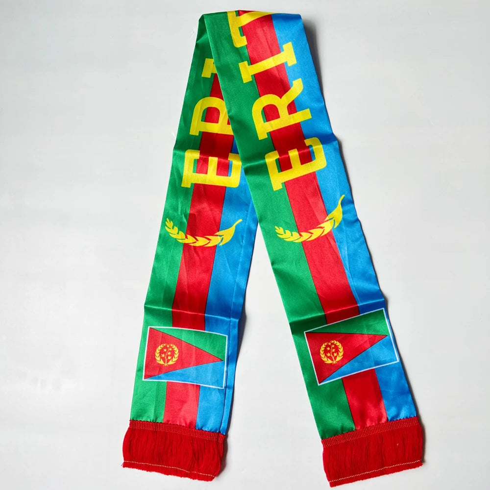2026 USA MexicoNetherlands scarf flag  14x135cmDouble-sided Printed Satin Iraq  Haiti France scarf flag