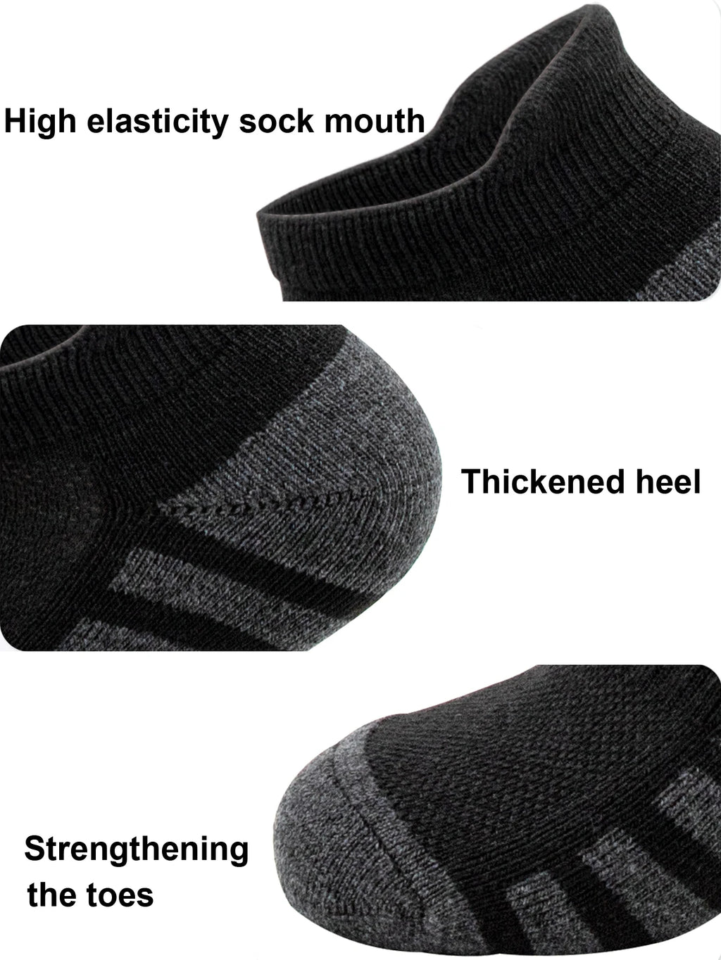 6/24 Pairs Cushioned Breathable Ankle Athletic