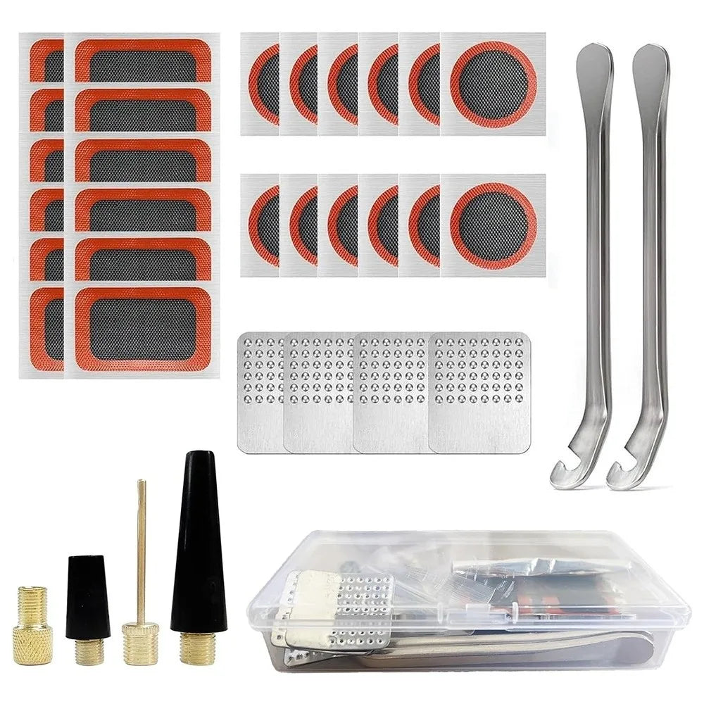 Vulcanizing Patches Bike Tire Repair Kit Metal Rasp DIY Inner Tube Puncture