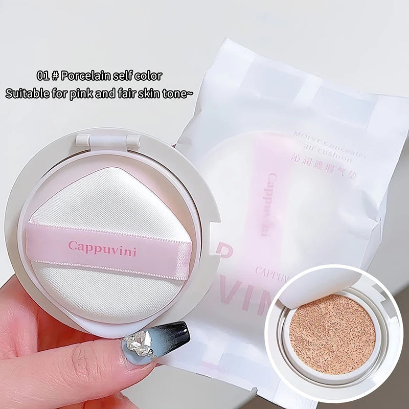 [MP]Cappuvini Moisturizing Air Cushion Cream Light Waterproof Natural Liquid Foundation Brightens Skin Tone Air Cushion BB Cream