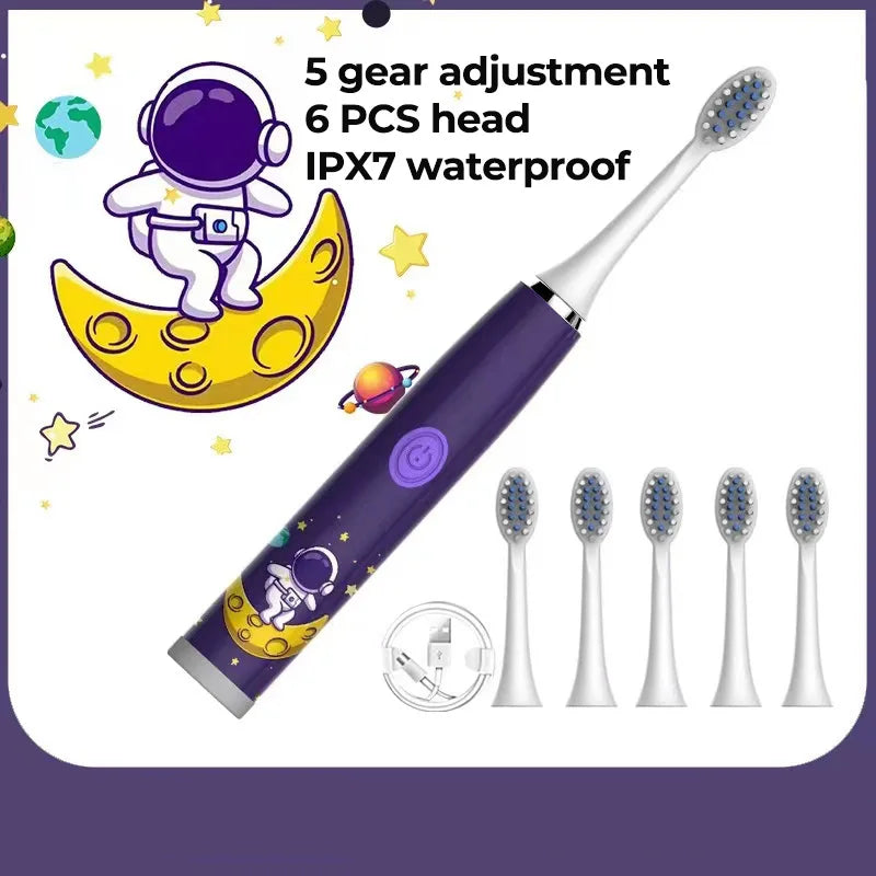 USB Sonic Child Electric Toothbrush Rechargeable Colorful