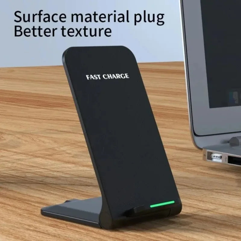 Fast Wireless Charger Stand Pad for iPhone 17 16 15 14 13 Pro Samsung Xiaomi