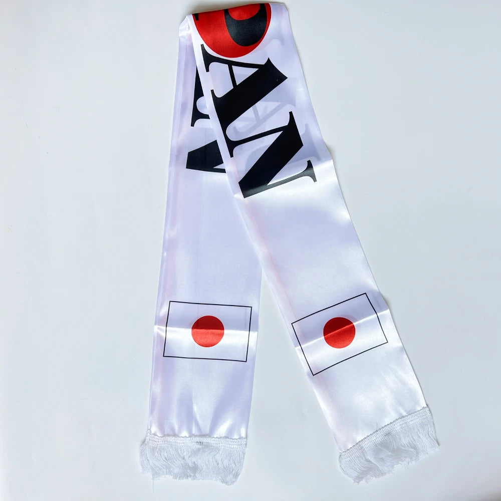 2026 USA MexicoNetherlands scarf flag  14x135cmDouble-sided Printed Satin Iraq  Haiti France scarf flag
