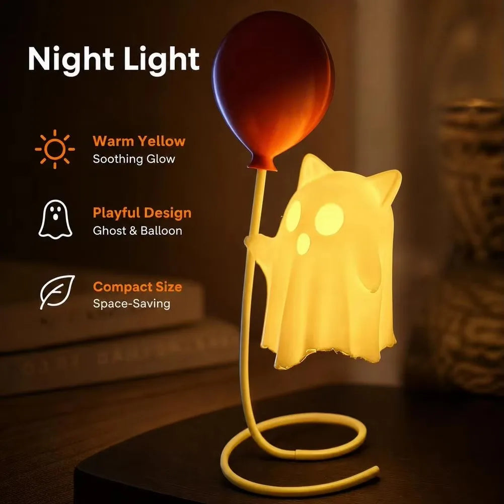 Spooky Ghost Night Light Halloween Vibe Cute Ghost